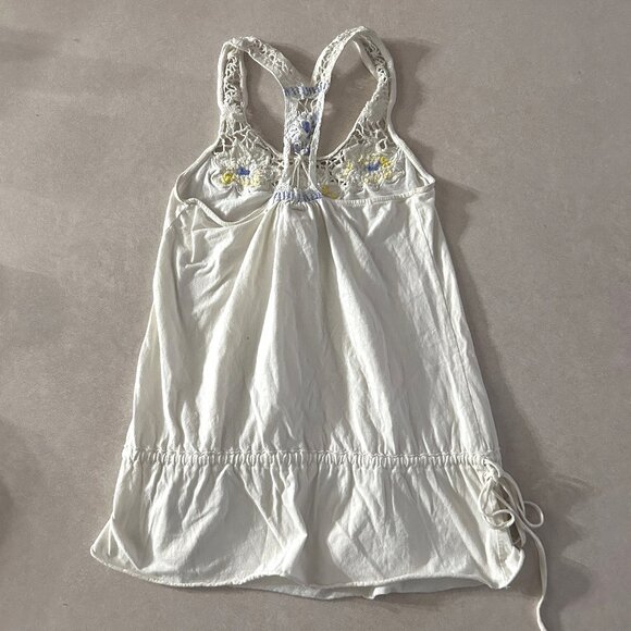 Free People Embroidered Cutaway Tank in Natural ASO Alex Russo - Picture 10 of 14